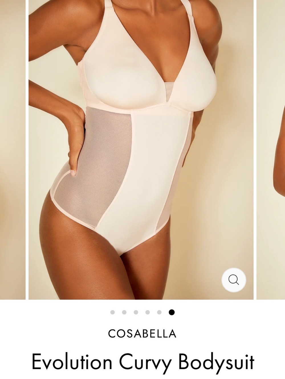 Cosabella Evolution Curvy Shaping Bodysuit in Nude Rose